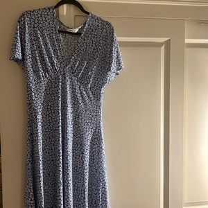 Mango blue midi dress